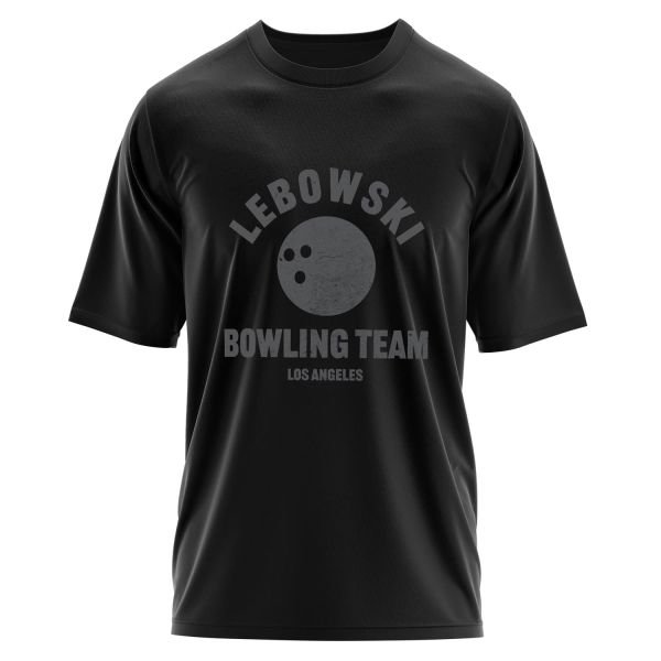 Lebowski Bowling Team Oversize Tişört L - Siyah