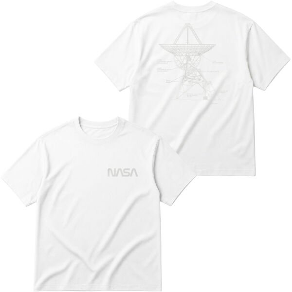 NASA Retro Mechanisms Graphic v3.0 Oversize Tişört L - Beyaz