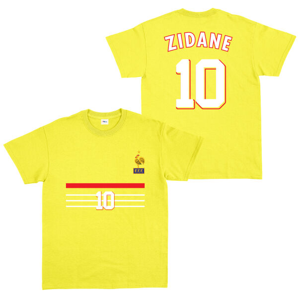 Zinedine Zidane 98 Fransa Tişört S - Sarı