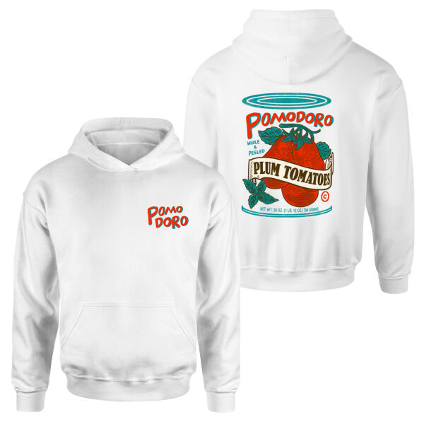 Pomodoro Whole & Peeled Hoodie S - Beyaz