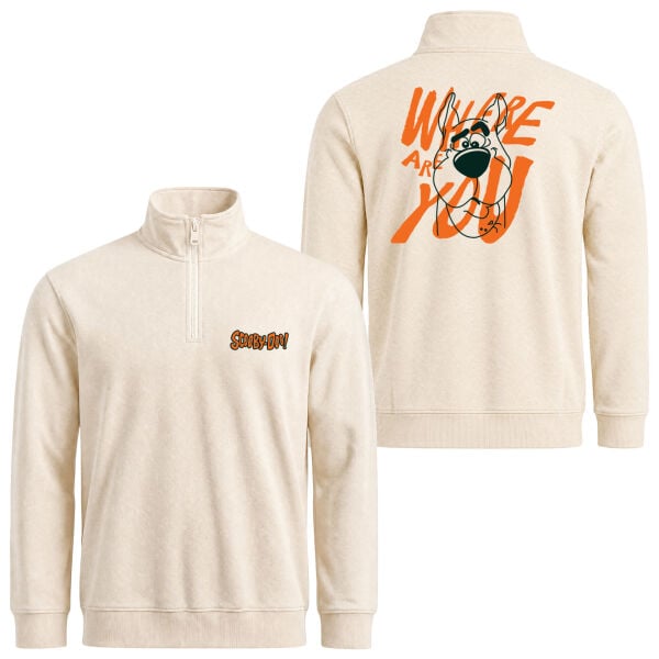 Scooby-Doo Where Are You? Yarım Fermuarlı Sweatshirt