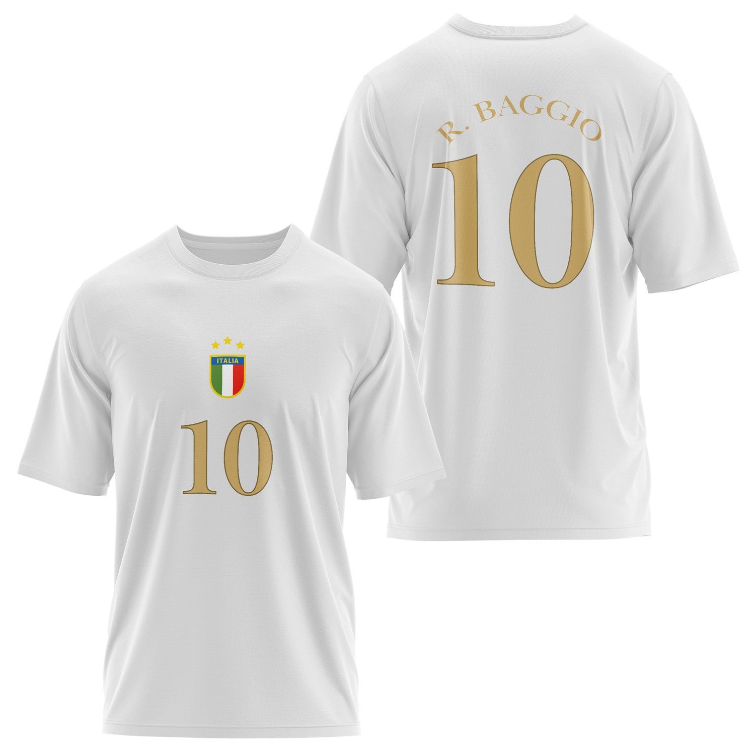 Roberto Baggio 10 Forma Oversize Tişört XL - Beyaz