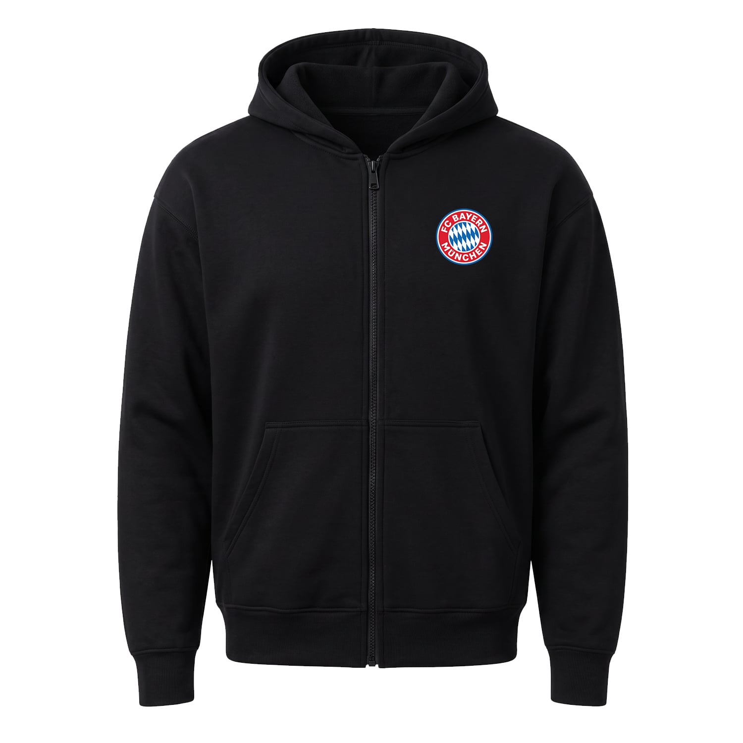 FC Bayern Münih Fermuarlı Kapüşonlu Sweatshirt