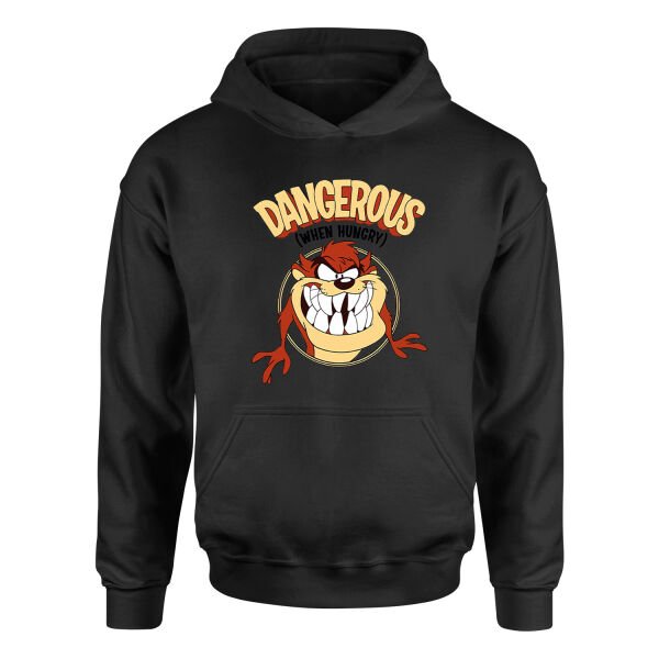 Taz Dangerous When Hungry Hoodie M - Siyah