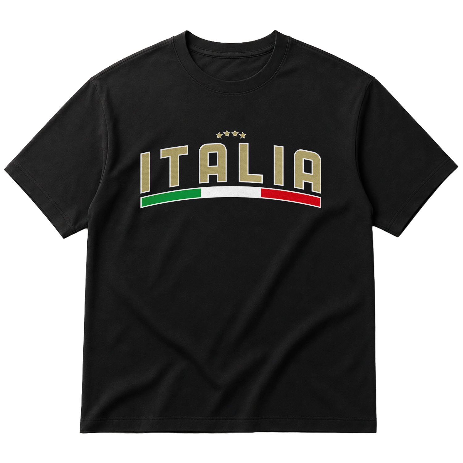 Italia Tricolore Oversize Tişört XL - Siyah