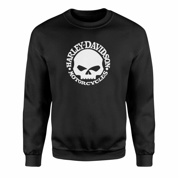 Harley-Davidson Skull Sweatshirt M - Siyah