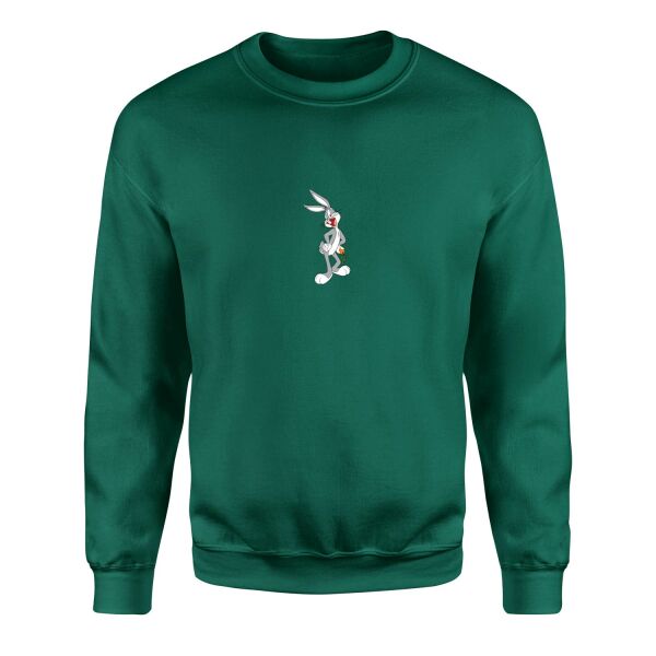 Bugs Bunny Sweatshirt S - Nefti Yeşili