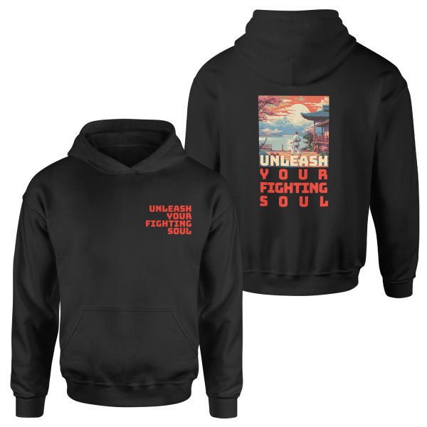 Unleash Your Fighting Soul | Karate Man Hoodie M - Siyah