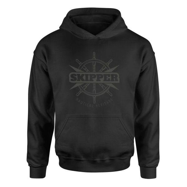 Skipper Denizci Hoodie XL - Siyah