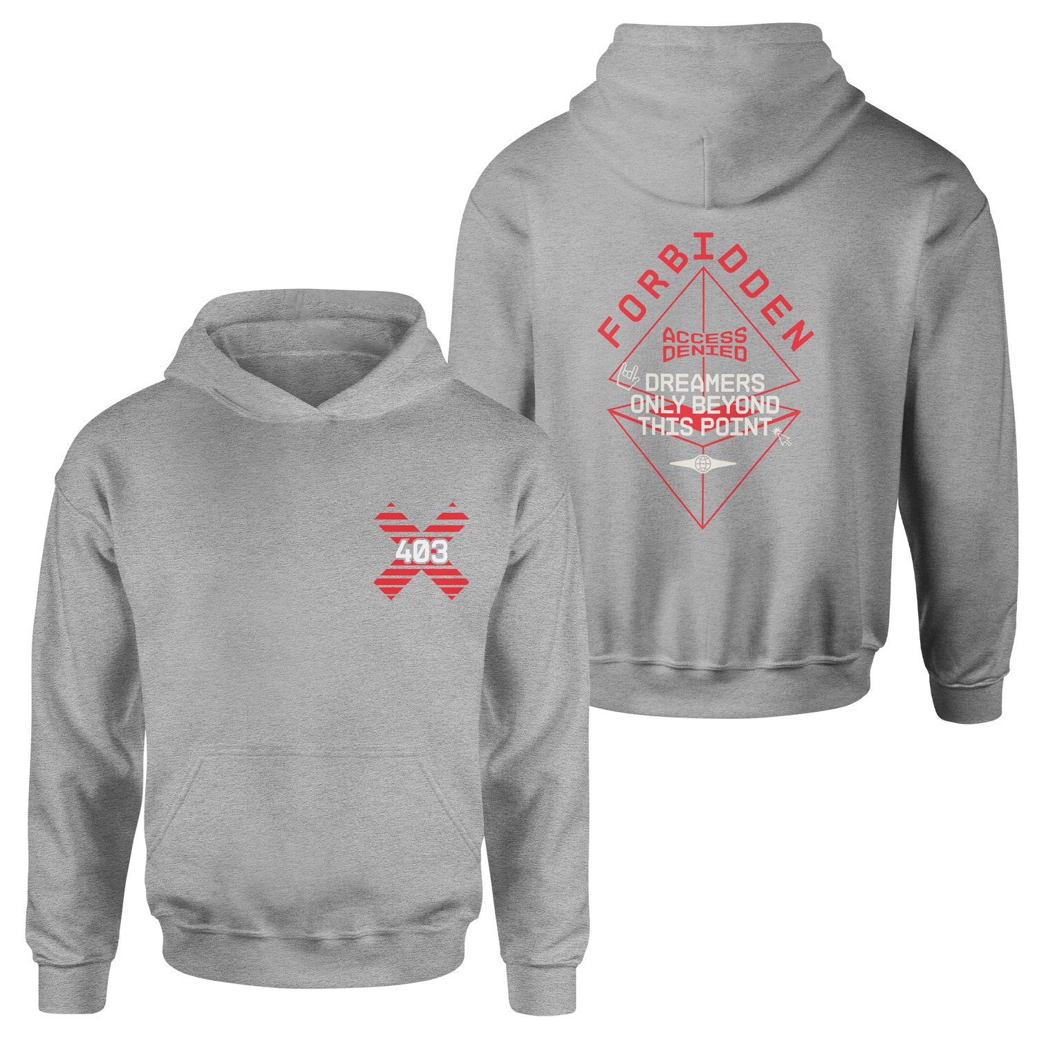 HTTP 403 FORBIDDEN: Access Denied Hoodie XXL - Gri