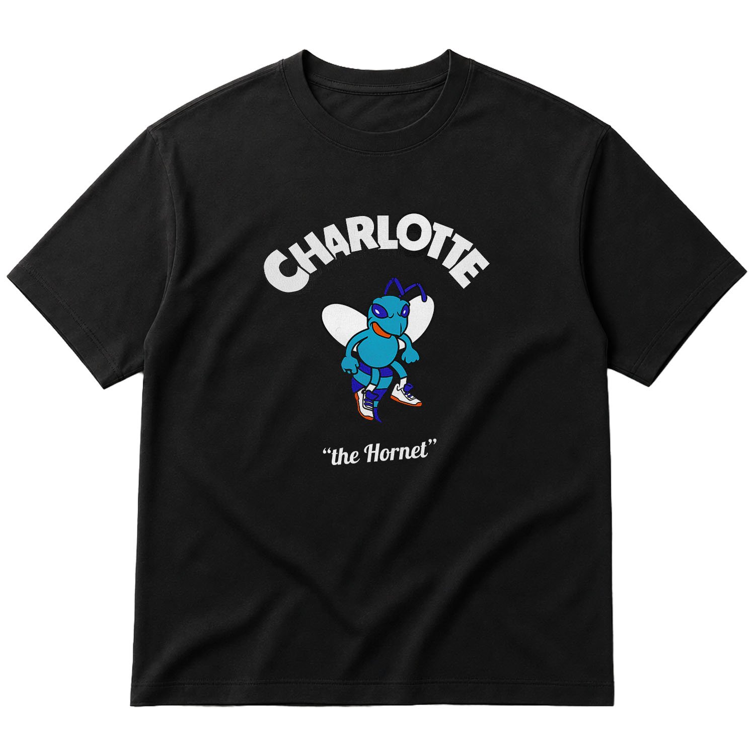 Charlotte Cartoon Oversize Tişört S - Siyah