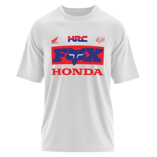HONDA Racing x Fox Oversize Tişört M - Beyaz | OUTLET