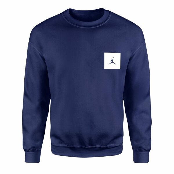 Air Jordan White Patch Sweatshirt S - İndigo Mavisi