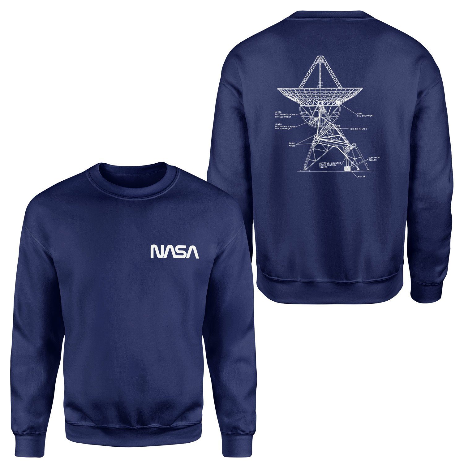 NASA Retro Mechanisms Graphic v3.0 Sweatshirt XXL - İndigo Mavisi