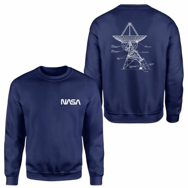 NASA Retro Mechanisms Graphic v3.0 Sweatshirt XXL - İndigo Mavisi