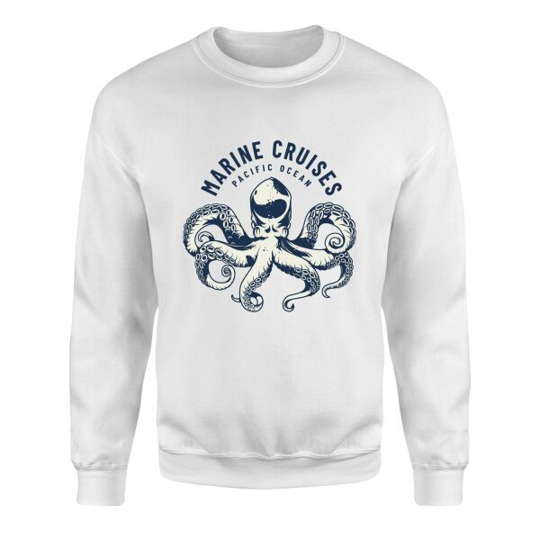 Marine Cruises Pacific Denizci Sweatshirt M - Beyaz