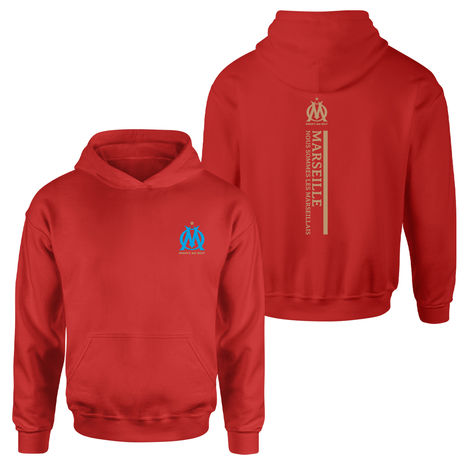 Olympique Marseille Hoodie M - Kırmızı