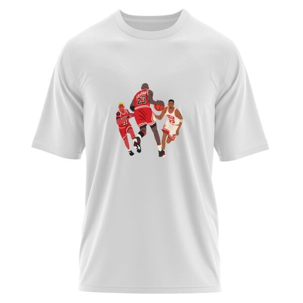 Jordan, Pippen, Rodman Oversize Tişört