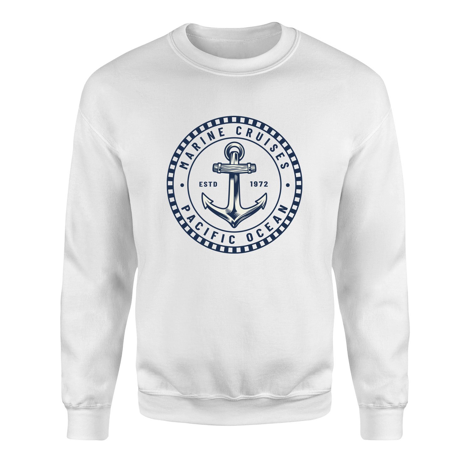 Marine Cruises Pacific Ocean Sweatshirt M - Beyaz