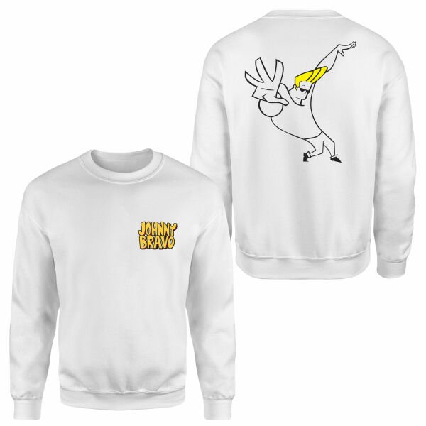 Man I’m Pretty | Johnny Bravo Sweatshirt S - Beyaz
