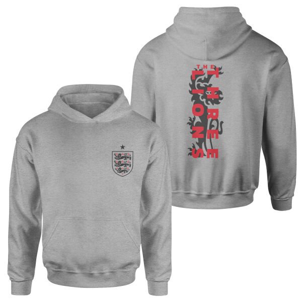 Three Lions | İngiltere Hoodie S - Gri