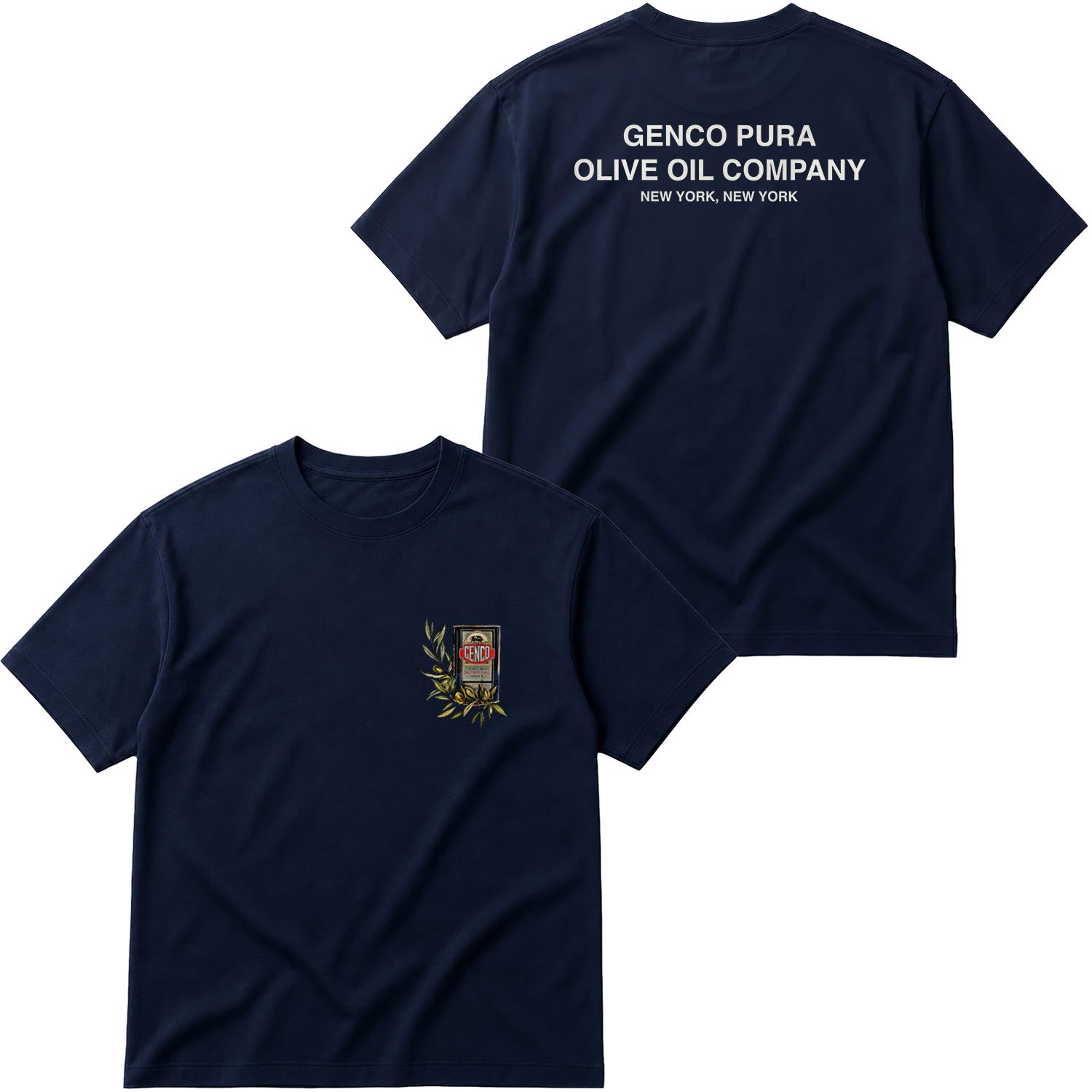 Genco Olive Oil Company | The Godfather Oversize Tişört S - İndigo Mavisi