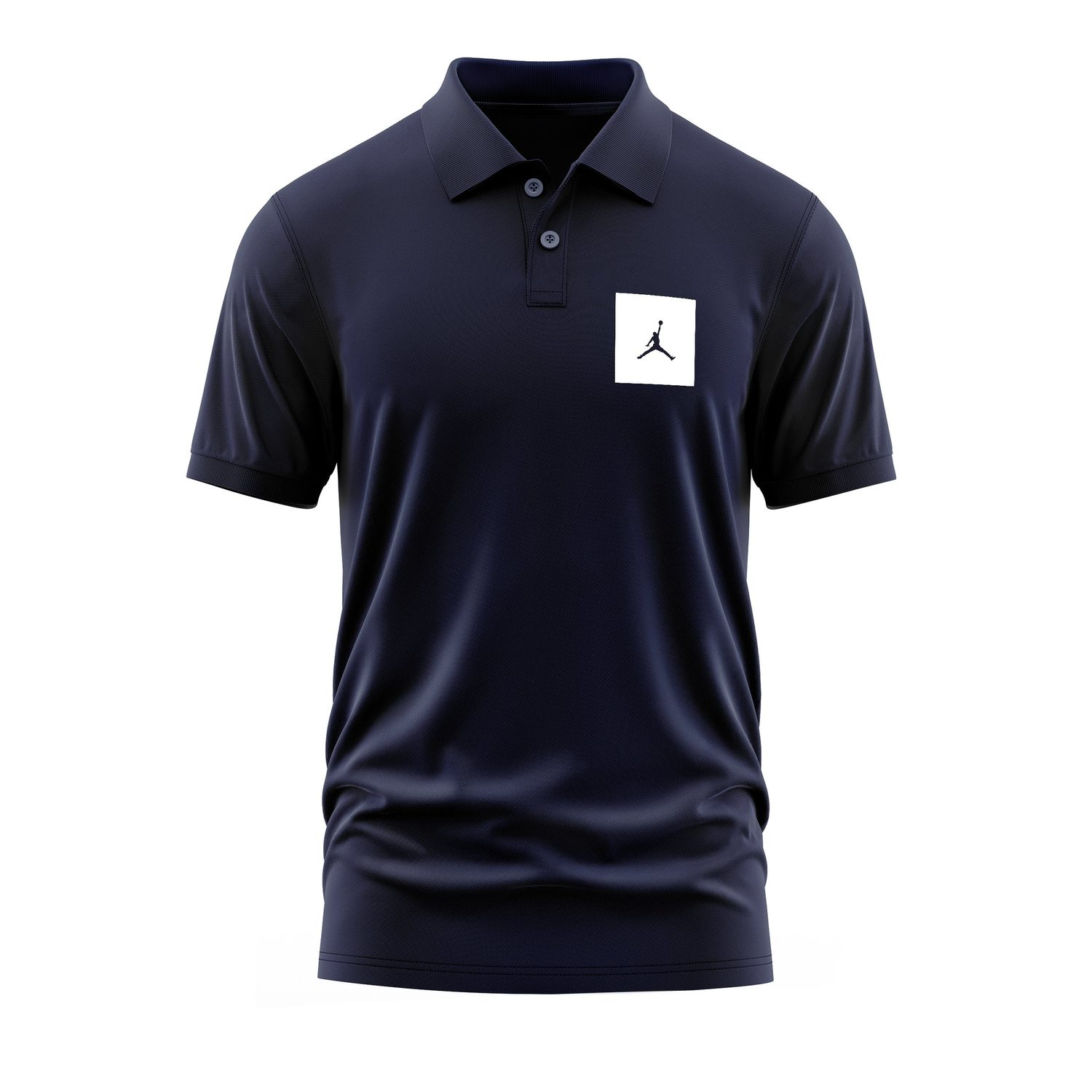 Air Jordan White Patch Polo Tişört XXL - İndigo Mavisi