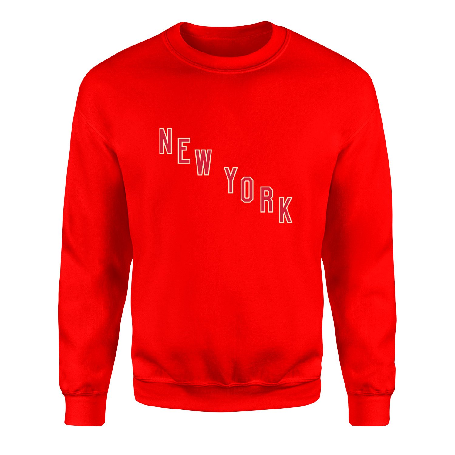 New York Rangers Shield Sweatshirt XXL - Kırmızı