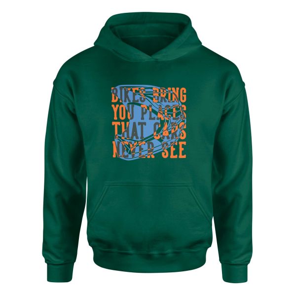 Bikes Bring You Places That Cars Never See Hoodie S - Nefti Yeşili
