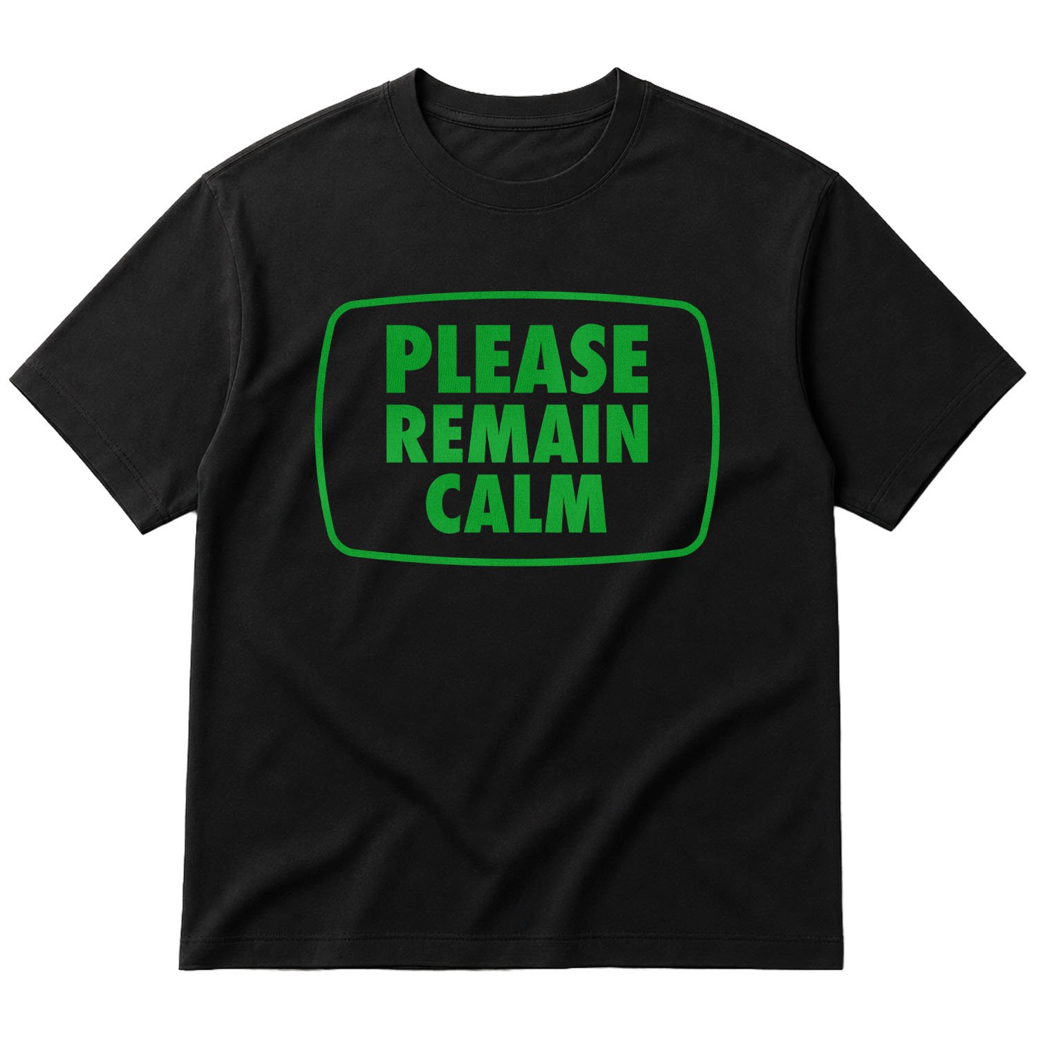 Please Remain Calm | Fallout Oversize Tişört S - Siyah