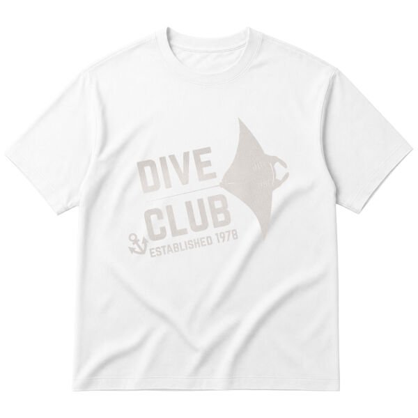 Dive Club Oversize Tişört S - Beyaz