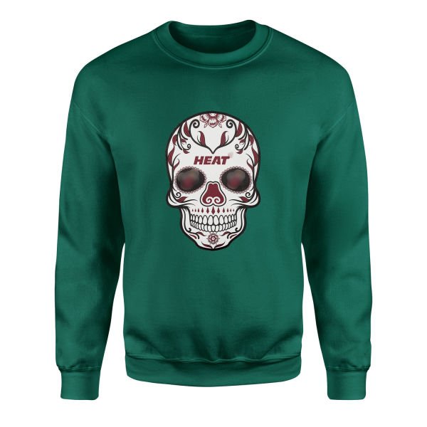 Heat Skull Sweatshirt XL - Nefti Yeşili