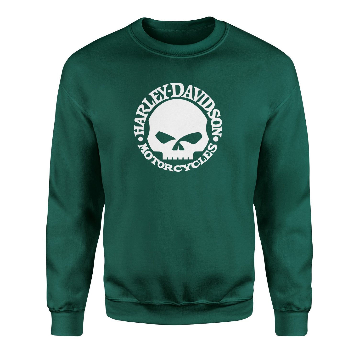 Harley-Davidson Skull Sweatshirt M - Nefti Yeşili