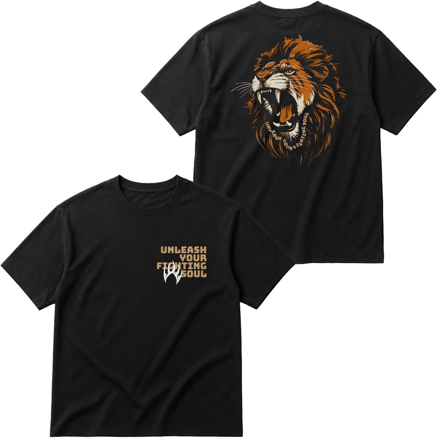 Unleash Your Fighting Soul | Lion Oversize Tişört
