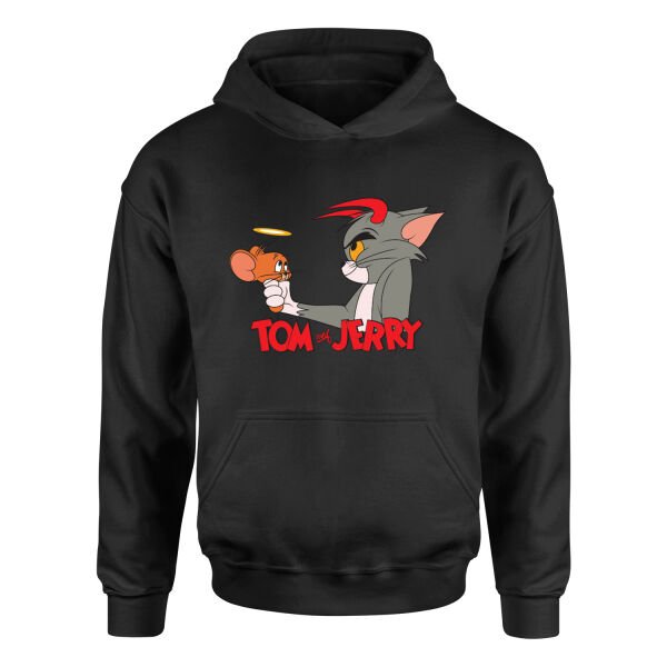 Tom & Jerry Hoodie L - Siyah