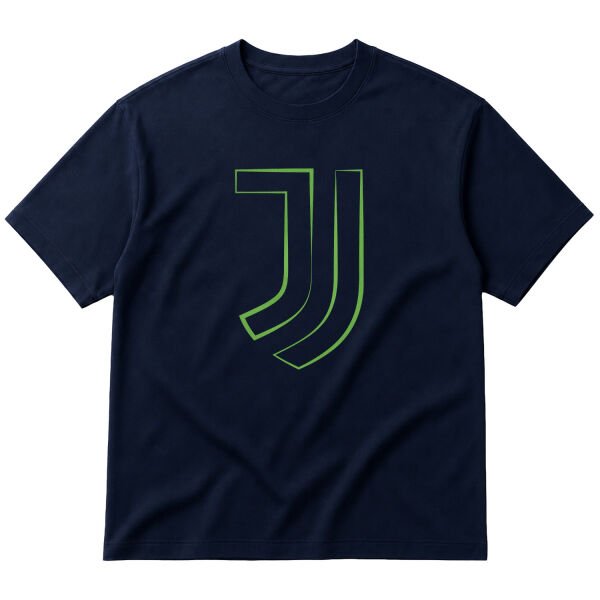 Juventus Green Strokes Oversize Tişört L - İndigo Mavisi