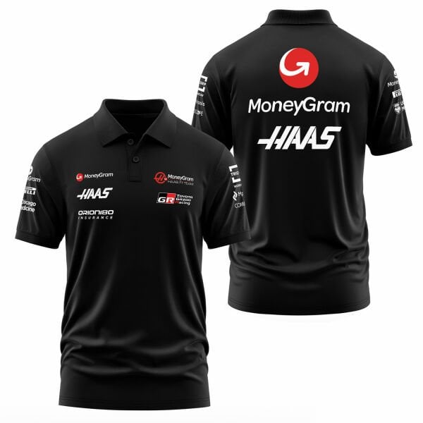 Haas Racing Teamline 2025 White Polo Tişört