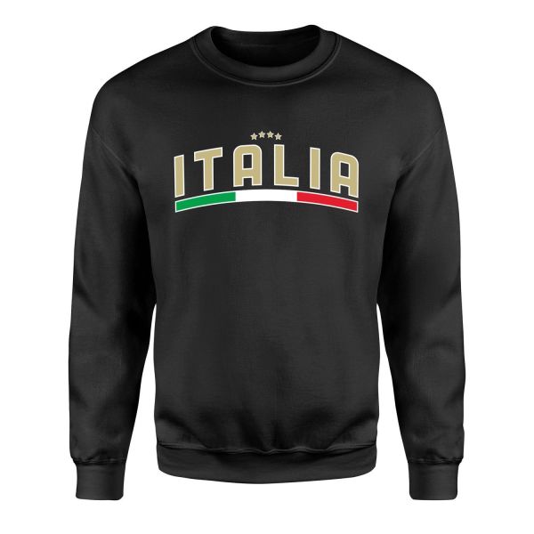 Italia Tricolore Sweatshirt XXL - Siyah