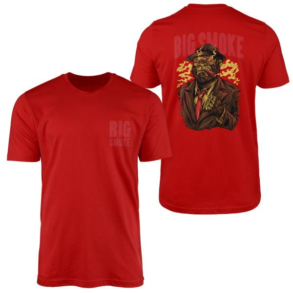 Big Smoke Tişört L - Kırmızı