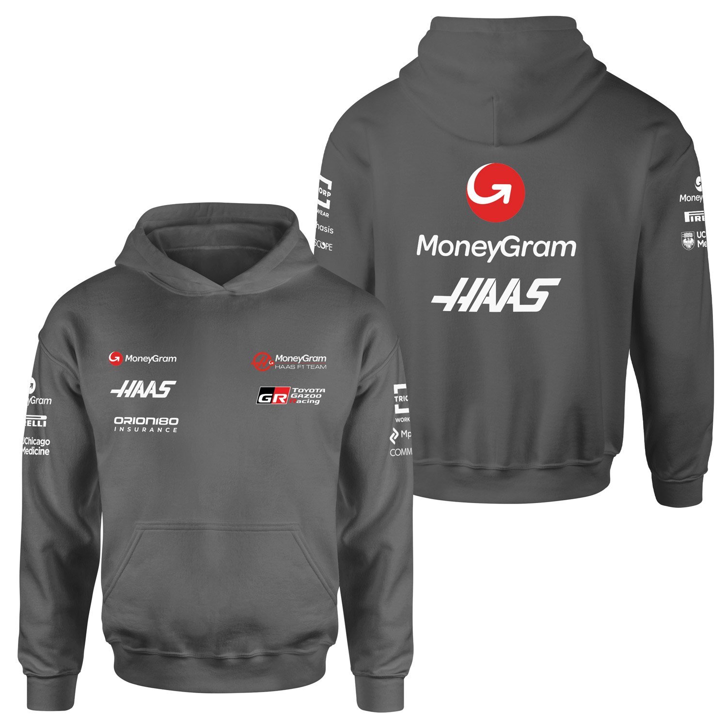 Haas Racing Teamline 2025 White Hoodie