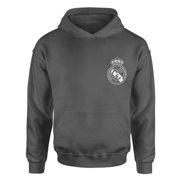 Real Madrid Badge Hoodie XL - Füme