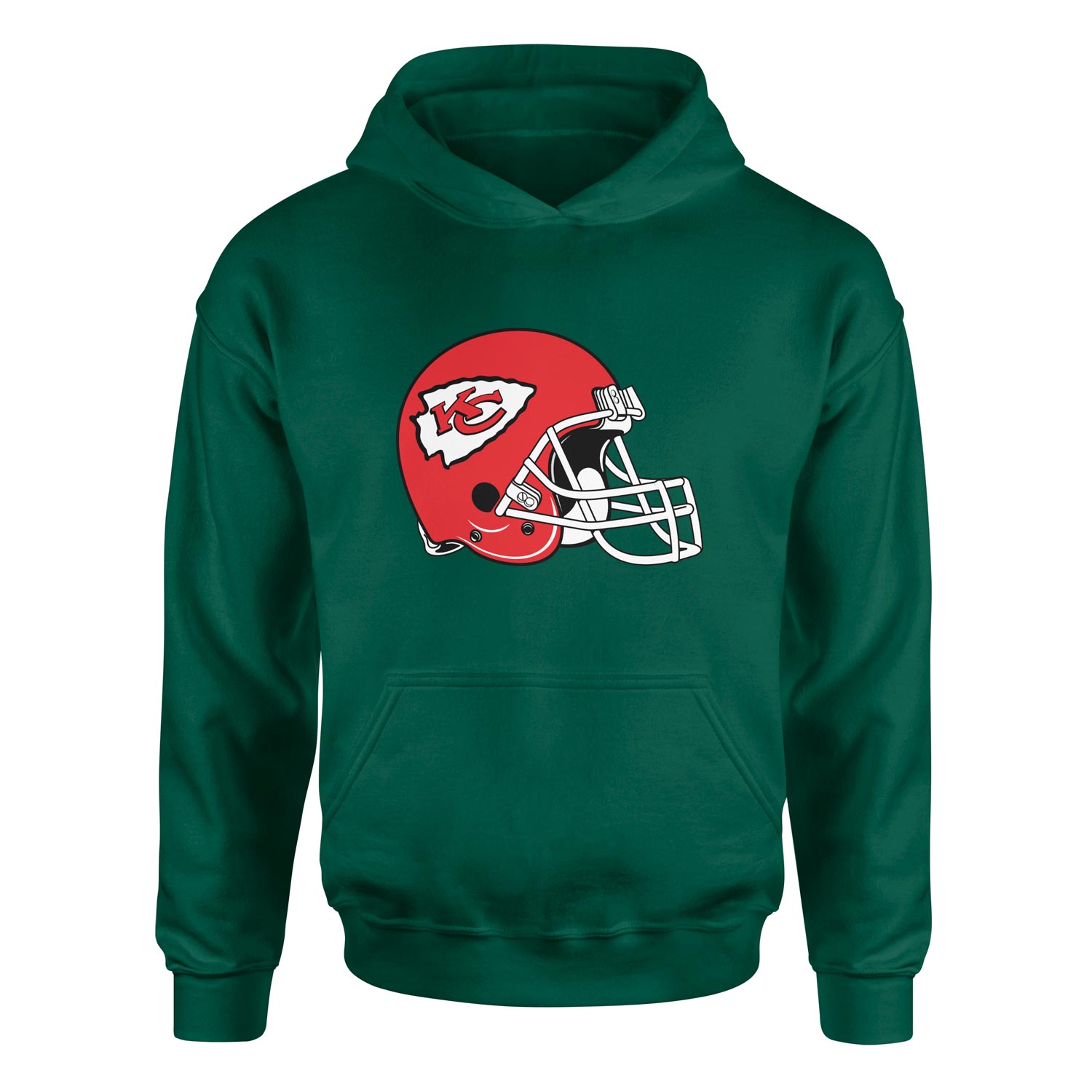 Kansas City Chiefs Helmet Hoodie M - Nefti Yeşili