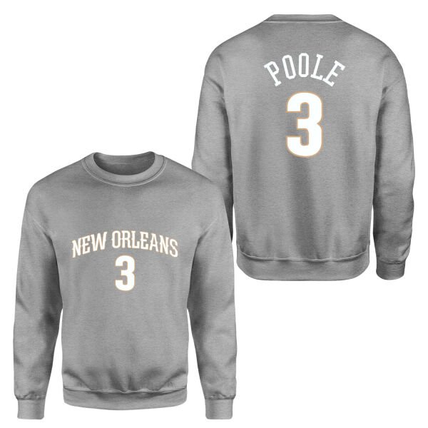 Jordan Poole New Orleans Forma Sweatshirt S - Gri