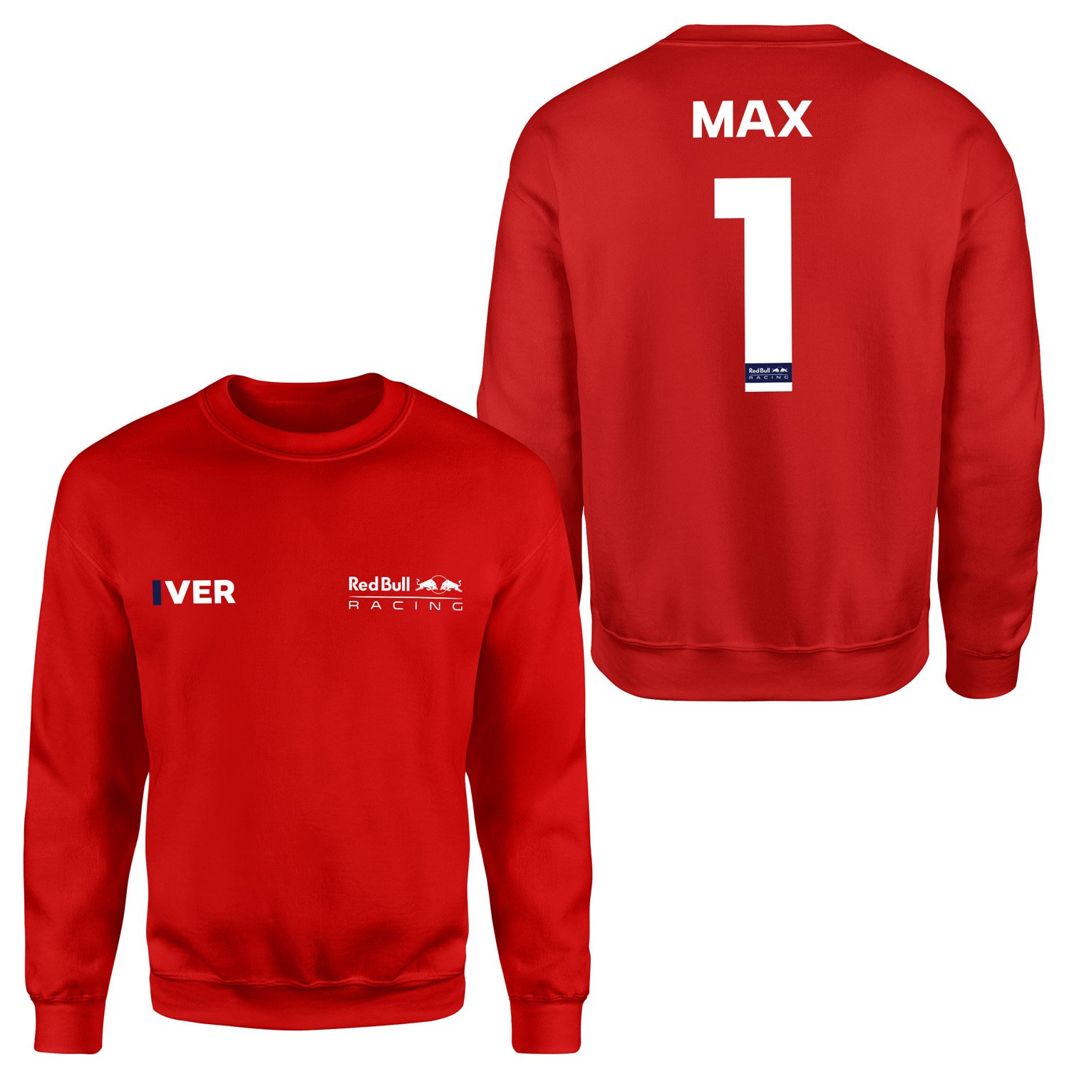 Max Verstappen Red Bull Racing White #1 Sweatshirt XL - Kırmızı