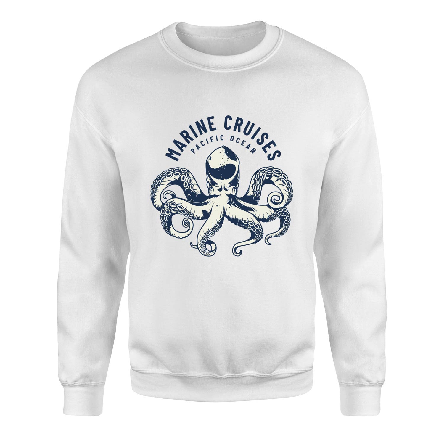 Marine Cruises Pacific Denizci Sweatshirt XL - Beyaz