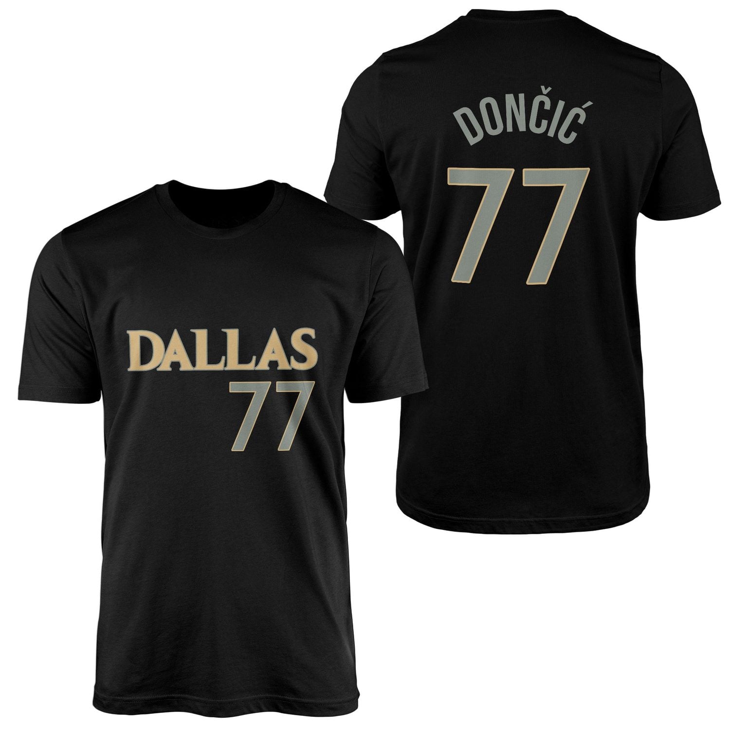 Luka Doncic 77 Forma Tişört S - Siyah