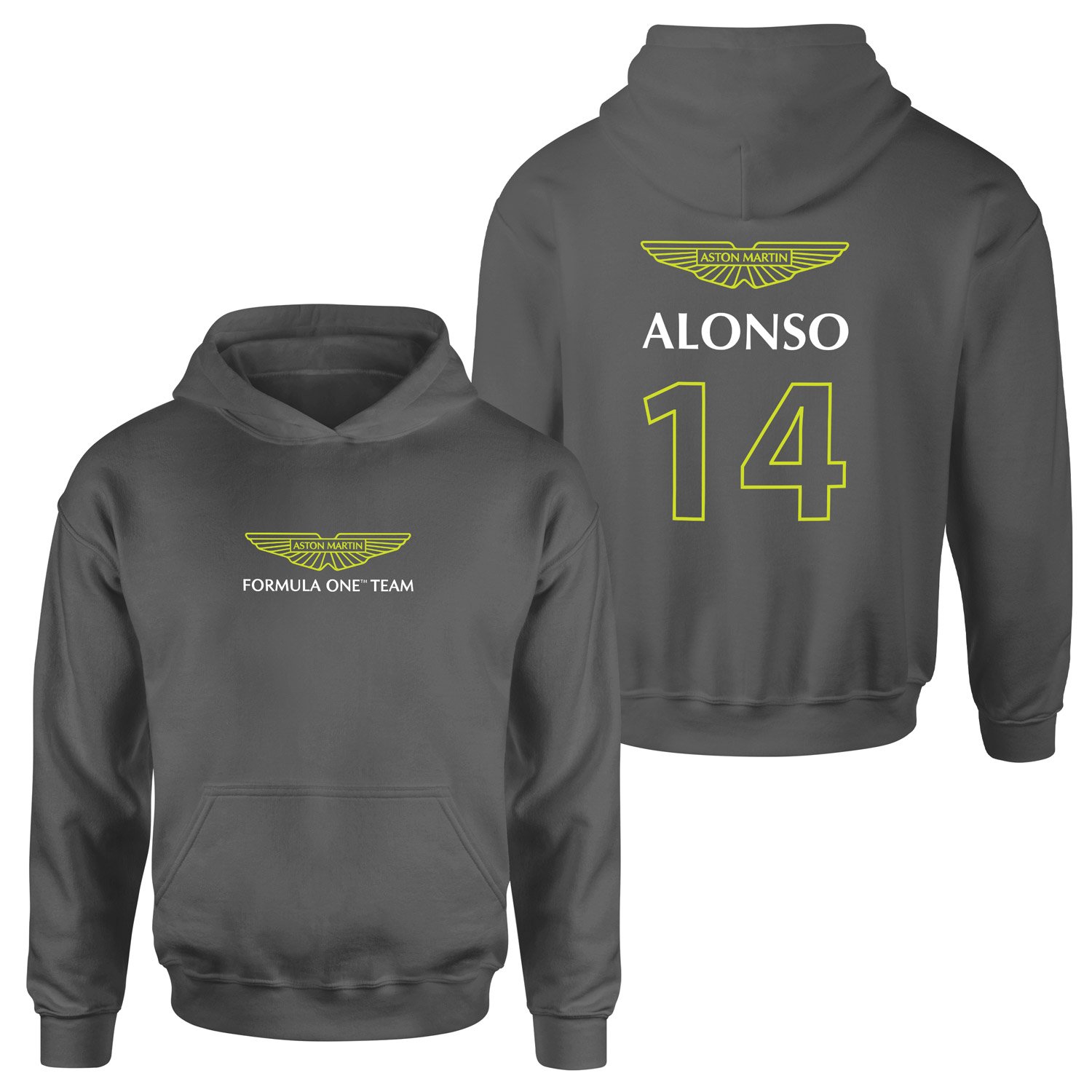 Fernando Alonso | Aston Martin Basic Hoodie L - Füme