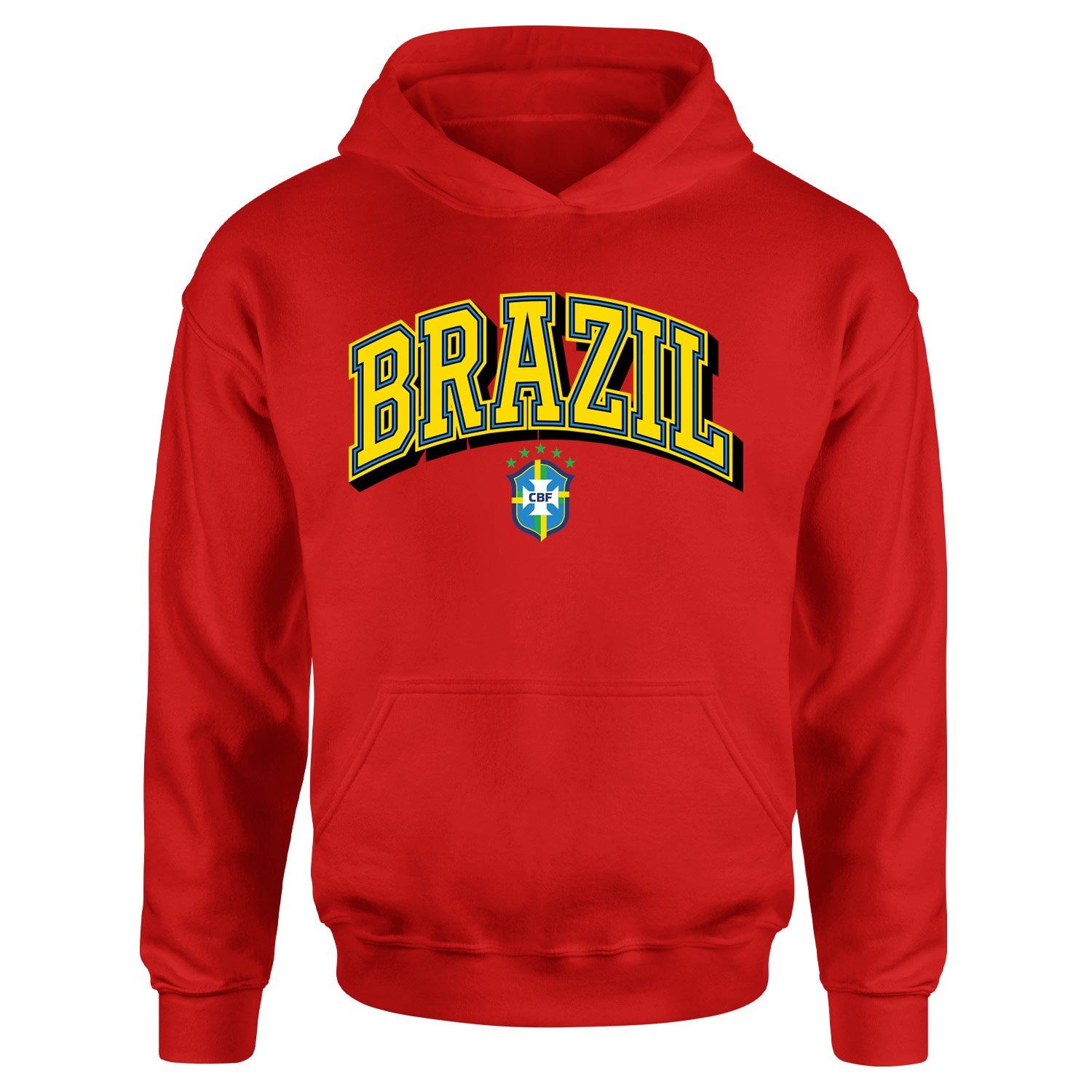 Brezilya 2026 Varsity Hoodie XL - Kırmızı