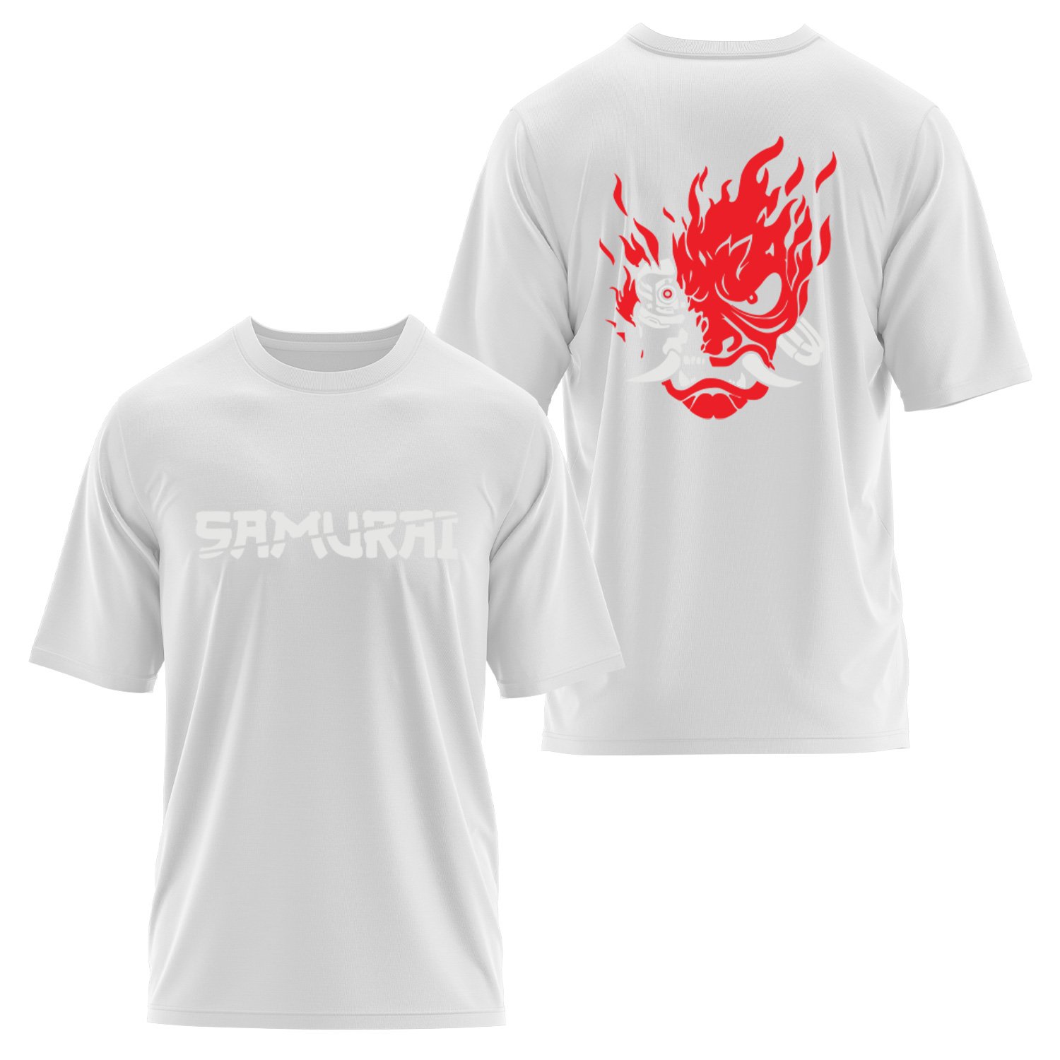 Wake Up, Samurai | CYBERPUNK Oversize Tişört S - Beyaz