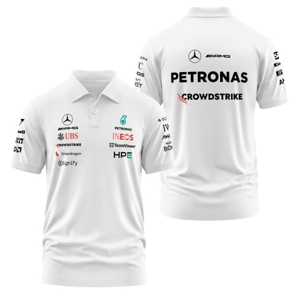 Mercedes AMG Petronas 2026 Teamline Polo Tişört M - Beyaz | OUTLET